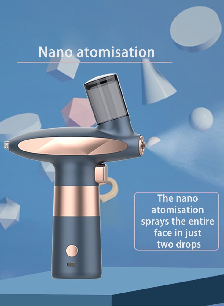 Home Nano High Pressure Handheld Blue Light Oxygenator Face Hydration Instrument