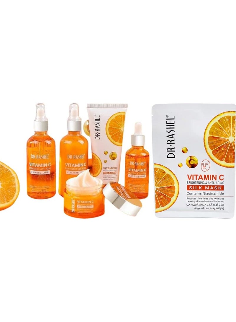 Dr. Rashel Vitamin C Skin Care Mask Set - 5-Piece Set for Glowing Skin