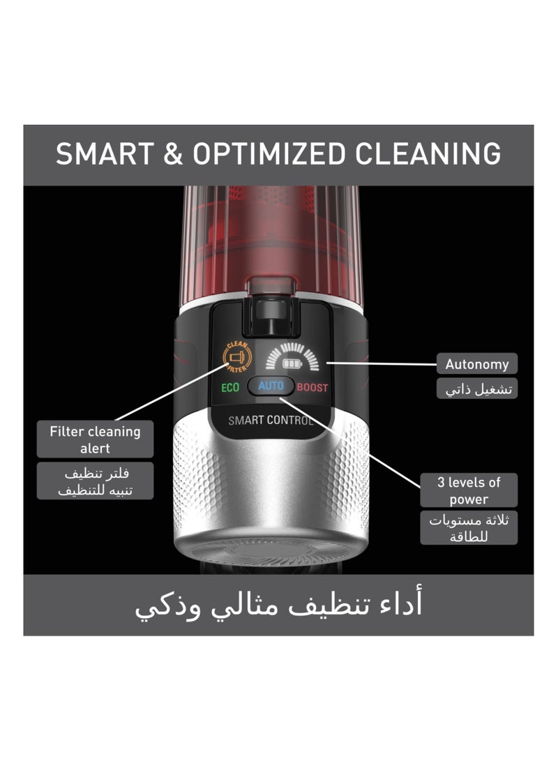 Cordless Vacuum Cleaner | X-Force Flex 9.60 Vacuum Cleaner Cordless | Animal Care Model | Strong Constant Suction Power |Long-Lasting Battery | Flex Tube System | Automatic Suction Power Adjustment by Floor Type | 2 Years Warranty 100 W TY2079HO Red