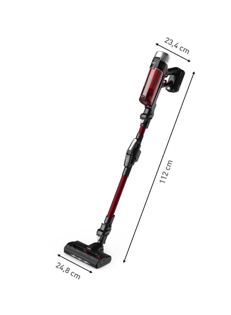 Cordless Vacuum Cleaner | X-Force Flex 9.60 Vacuum Cleaner Cordless | Animal Care Model | Strong Constant Suction Power |Long-Lasting Battery | Flex Tube System | Automatic Suction Power Adjustment by Floor Type | 2 Years Warranty 100 W TY2079HO Red