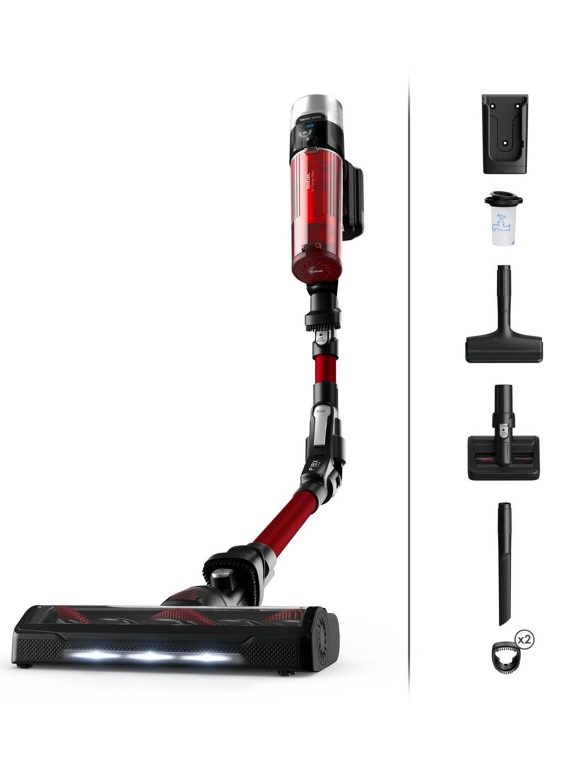 Cordless Vacuum Cleaner | X-Force Flex 9.60 Vacuum Cleaner Cordless | Animal Care Model | Strong Constant Suction Power |Long-Lasting Battery | Flex Tube System | Automatic Suction Power Adjustment by Floor Type | 2 Years Warranty 100 W TY2079HO Red