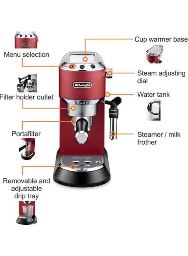 Espresso & Coffee Maker 1.1 L 1350.0 W EC 685.R Red/Silver/Black