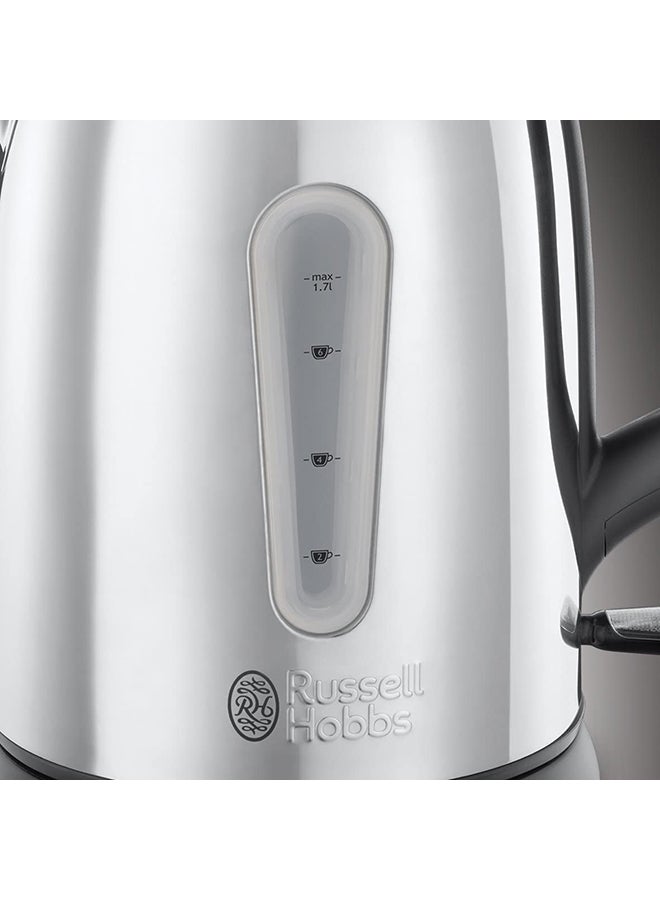 Electric Kettle, Sleek Stainless Steel Design with Rapid Boil, Perfect for Warm Beverages for Home & Office Use 1.7 L 3000 W 23760 Silver