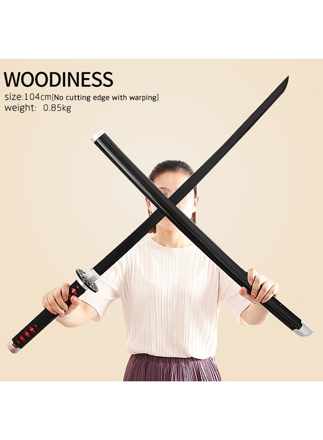 Wooden Sword Wood Samurai Wooden Cosplay Anime Toy For Kids Cosplay Swordsmanship Training