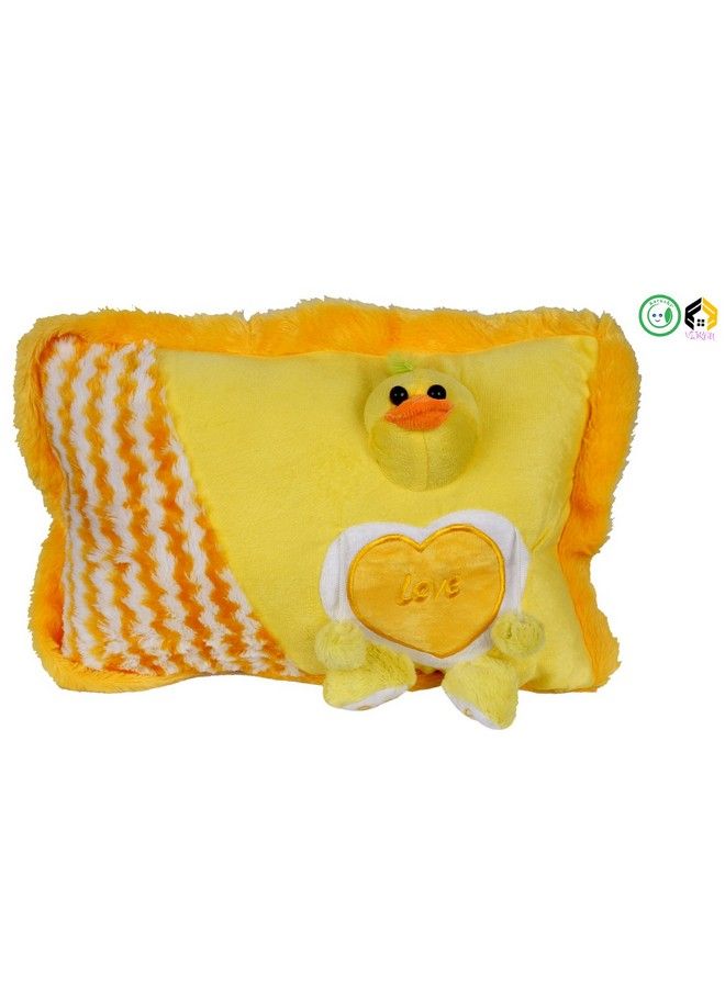 Stuffed Soft Plush Pillow For Kids (Yellow)