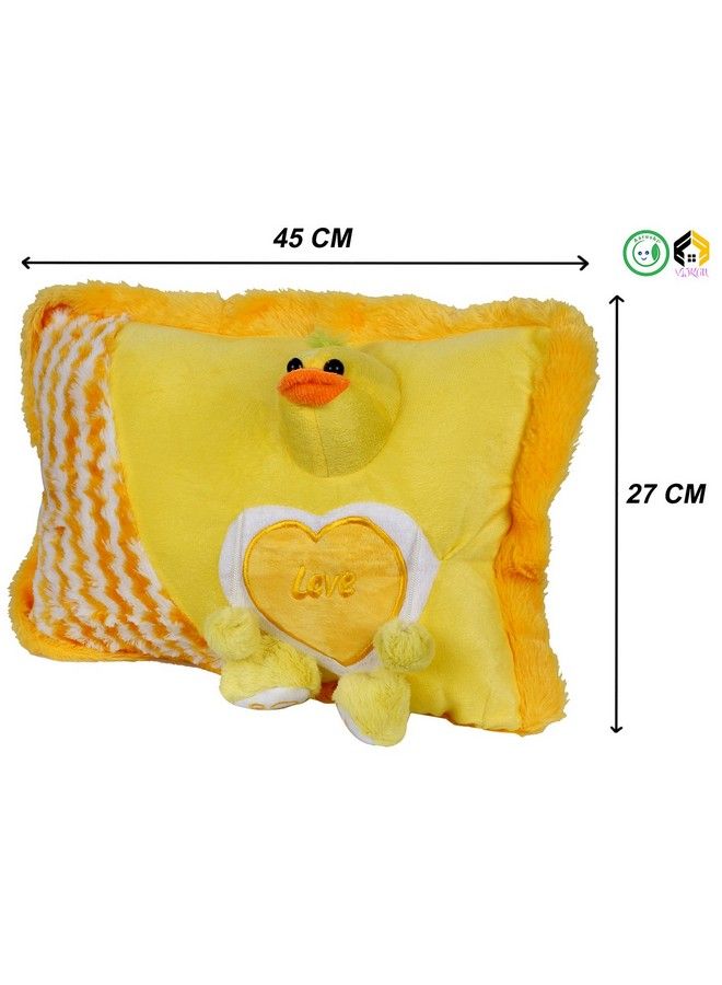 Stuffed Soft Plush Pillow For Kids (Yellow)