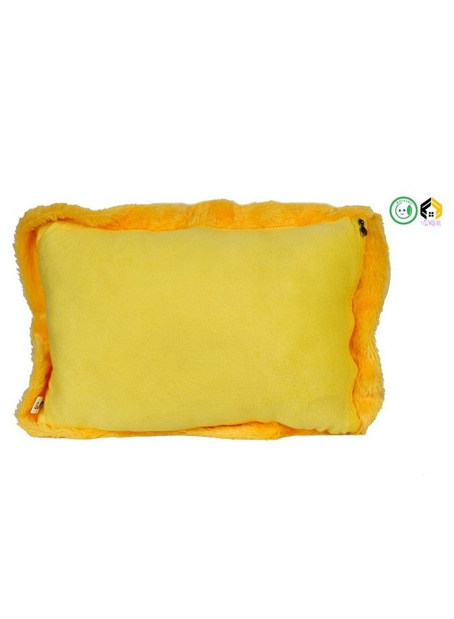 Stuffed Soft Plush Pillow For Kids (Yellow)