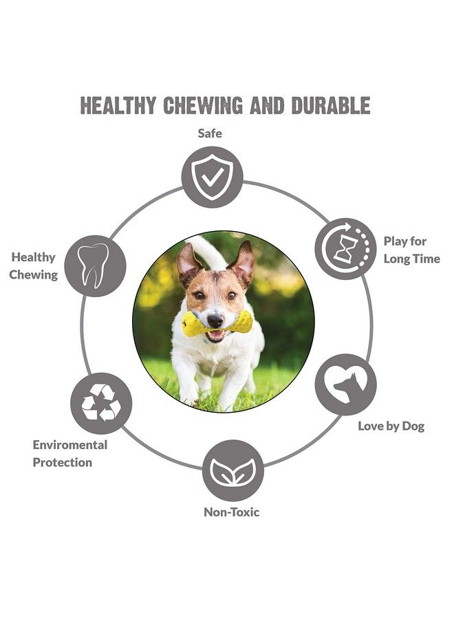 Dog Toys ; Natural Rubber Dumbbell Treat Dispensing Toys For Dogs; Nontoxic Chew Toys For Dogs ; Ideal Interactive Dog Toy For All Breeds And Sizes