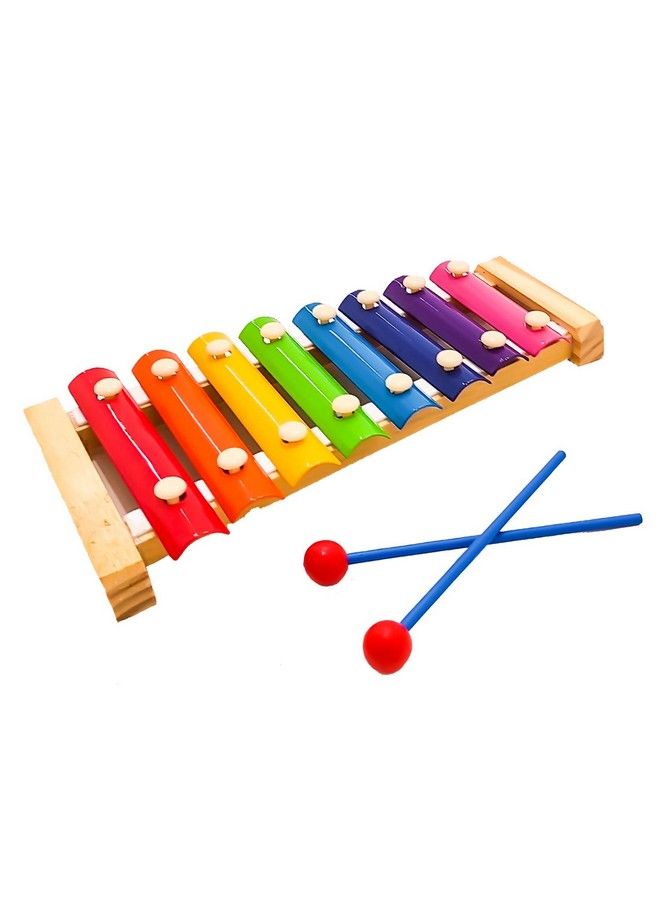 Wooden Xylophone Musical Toys For Kids With 8 Knots Nontoxic Kids Xylophone With Colors ; Musical Kids Baby Toys ; Learning Musical Sound Instrument Toys For Kids Boys Girls