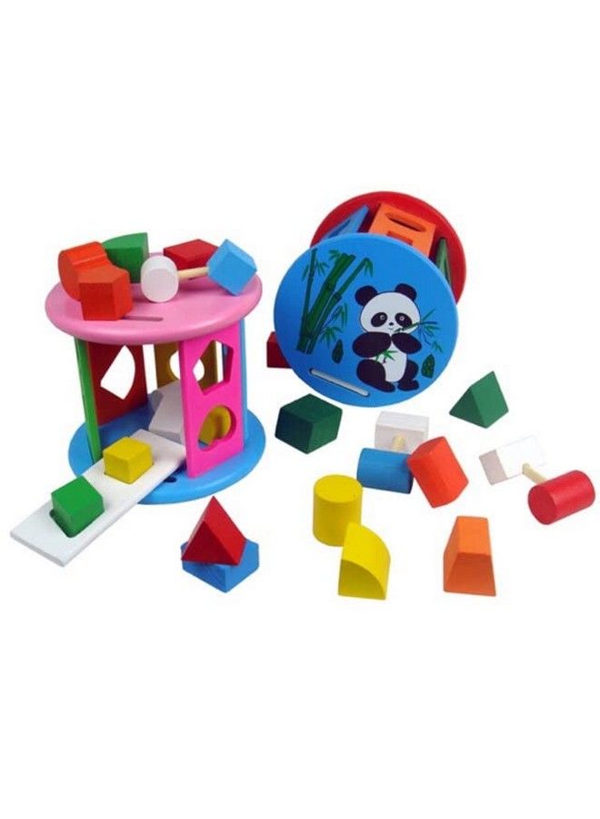 Wooden Shape Wheel Shape Matching Toy Colorful Intelligence And Handeye Coordination Training Toys For Kids (Shapes Wheel)