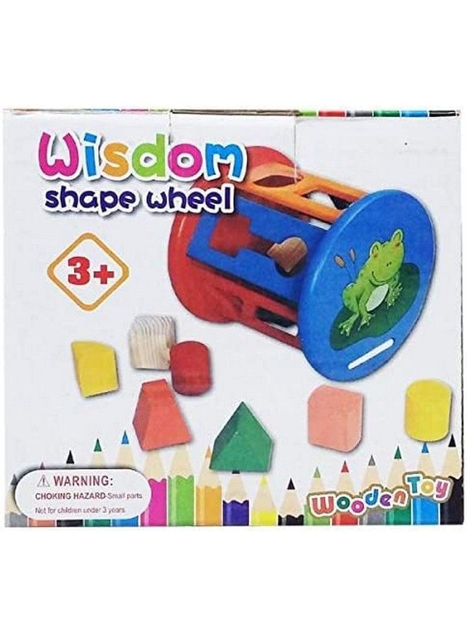 Wooden Shape Wheel Shape Matching Toy Colorful Intelligence And Handeye Coordination Training Toys For Kids (Shapes Wheel)