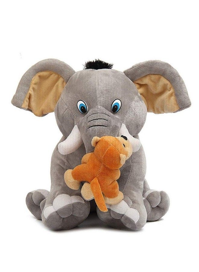 Soft Toys Long Soft Lovable Hugable Cute Giant Life Size Animal Toy (Elepahnt With Monkey Grey)
