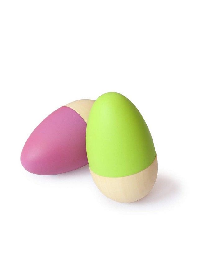 Wooden Egg Shakers (0 Years+)Set Of 2 (Purple Green)