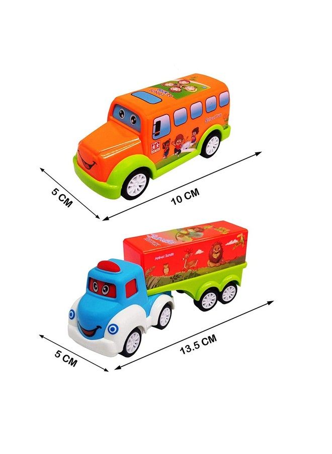 Unbreakable Pull Back Vehicles; Push And Go Crawling Toy For Kids & Children Power Friction Cars For 3+ Years Old Boys;Girls (Pack Of 7)