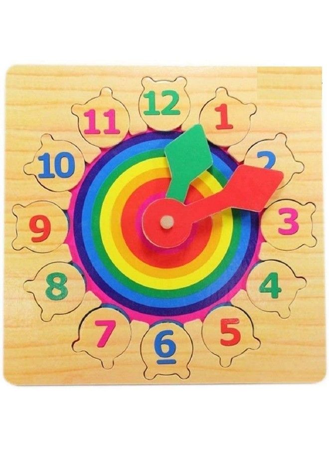 Clock Learning Puzzle For Kidsteaching Time Montessori Toys For Toddlers Learning Clock Early Learning Educational Toy Gift For 3 Year Old Toddler Baby Kids(Puzzle Clock) (Multicolor)