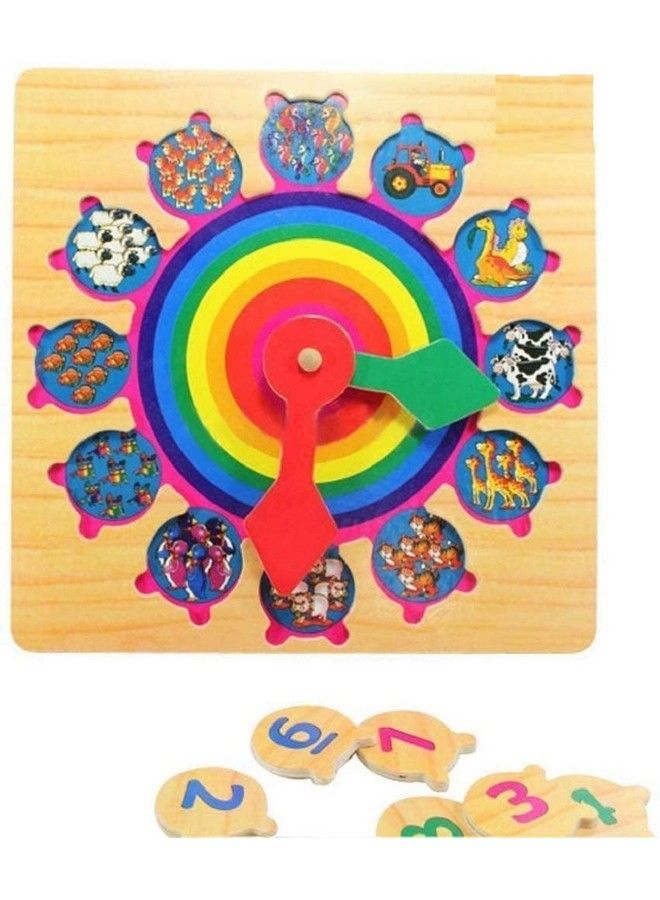 Clock Learning Puzzle For Kidsteaching Time Montessori Toys For Toddlers Learning Clock Early Learning Educational Toy Gift For 3 Year Old Toddler Baby Kids(Puzzle Clock) (Multicolor)