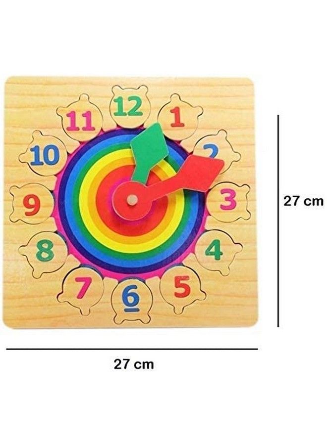 Clock Learning Puzzle For Kidsteaching Time Montessori Toys For Toddlers Learning Clock Early Learning Educational Toy Gift For 3 Year Old Toddler Baby Kids(Puzzle Clock) (Multicolor)