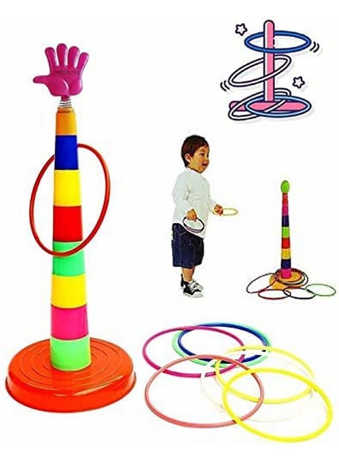 Plastic Ring Toss Stacking Ring Throw Game For Toddlers(Kids) For Single And Group Play Multicolor