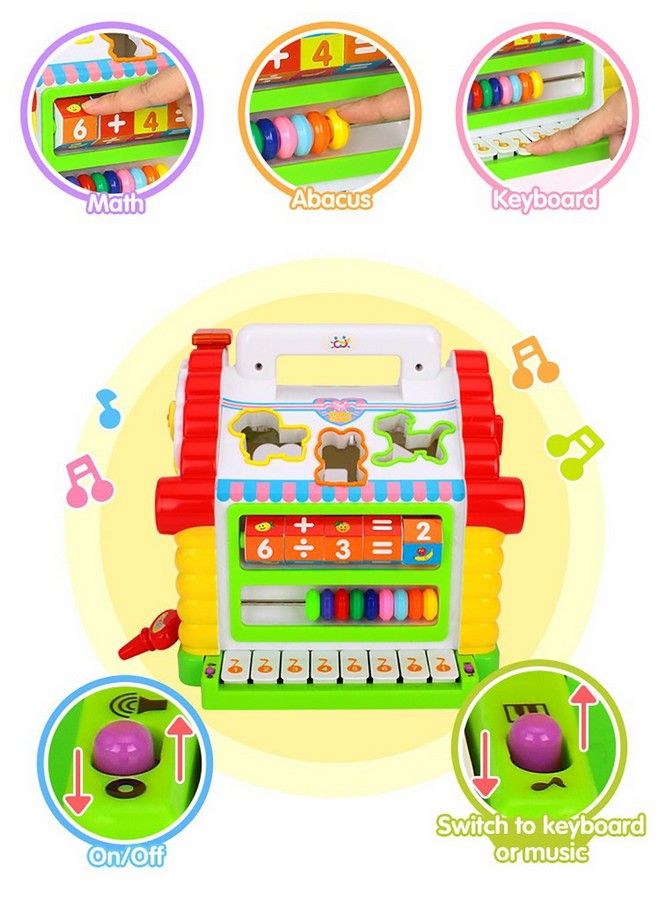 Multifunctional Musical Fun House Electronic Geometric Blocks Sorting Learning Educational Toys