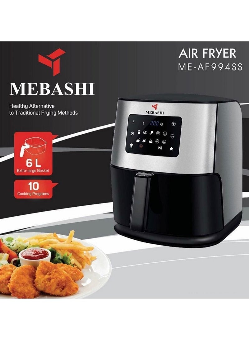 Mebashi Air Fryer 6L 1700W