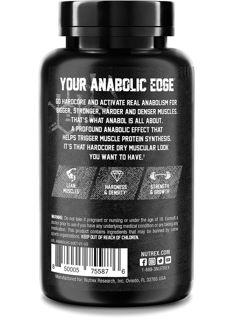 Nutrex Research Anabol Hardcore Anabolic Activator, Muscle Builder and Hardening Agent - 60 Capsules