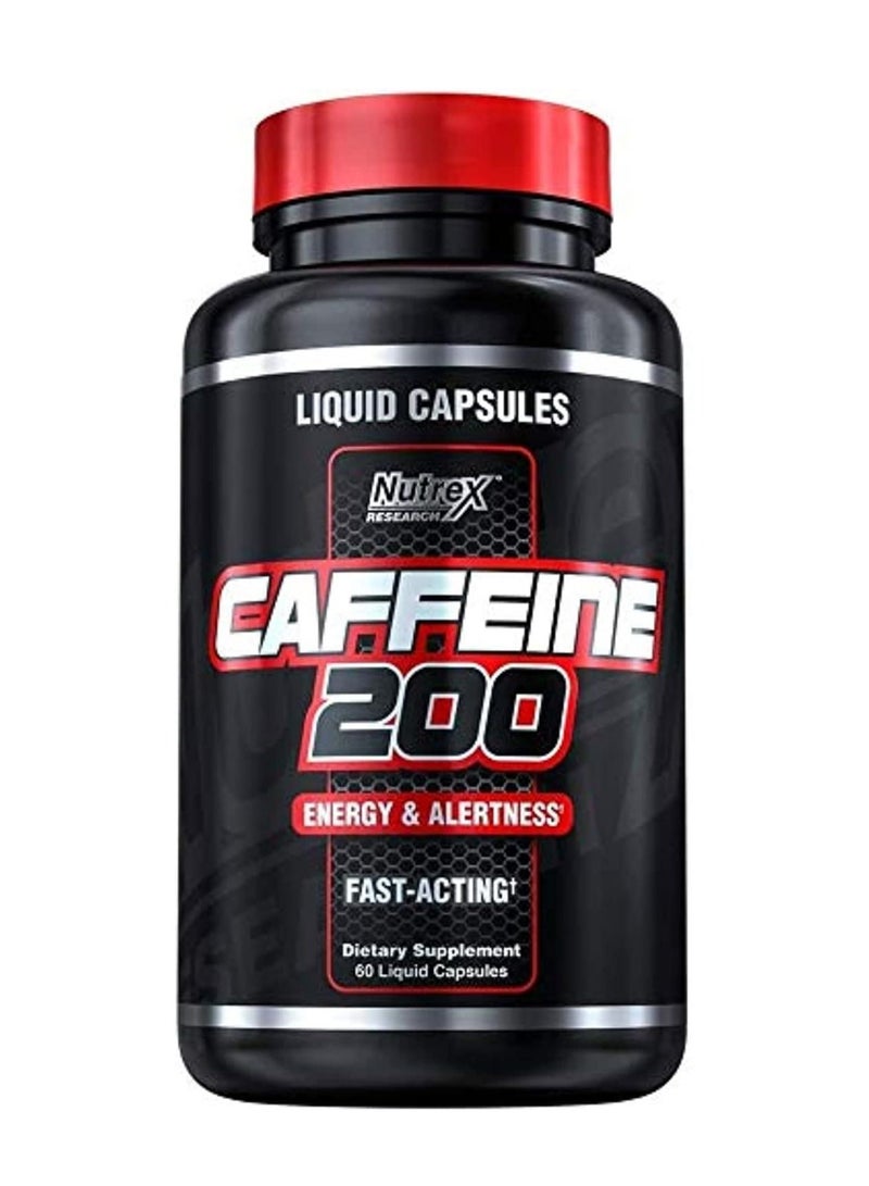 Caffeine 200 Mg 60 Liquid Caps