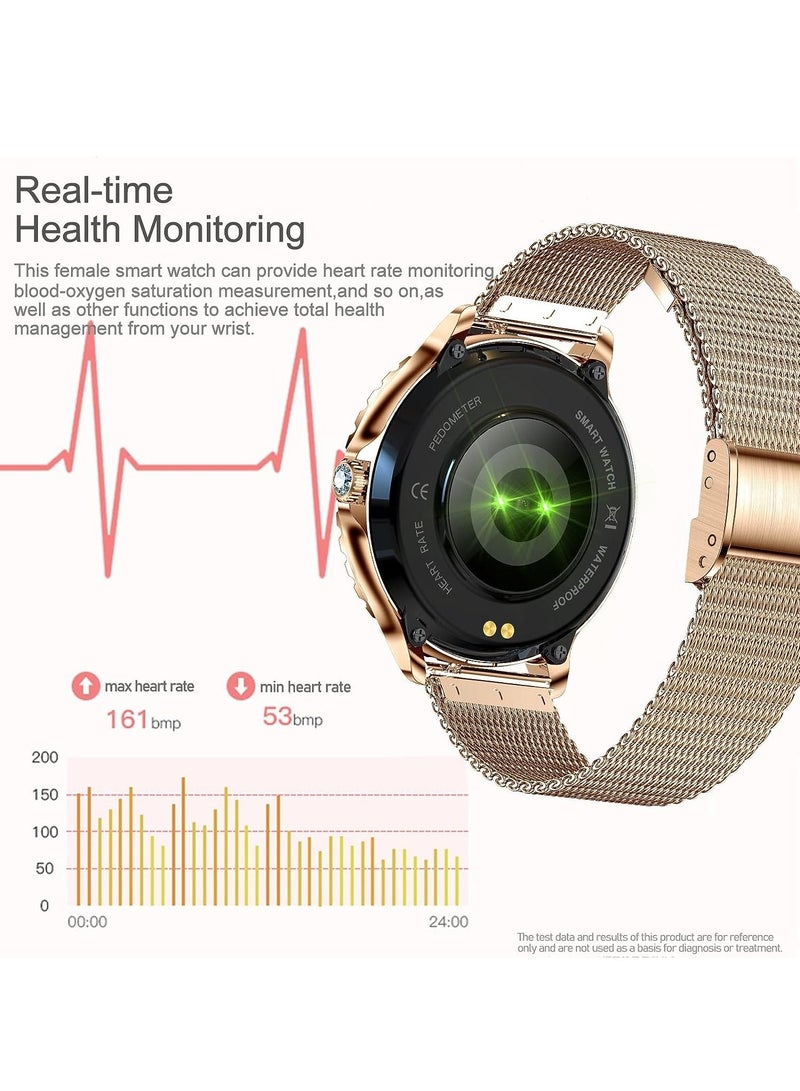 Women's Smartwatch 1.3 Inch Sports SmartWatch with Bluetooth Calling Fitness Tracker Sleep Heart Rate Monitor Smart Watch for Android iOS Pedometer