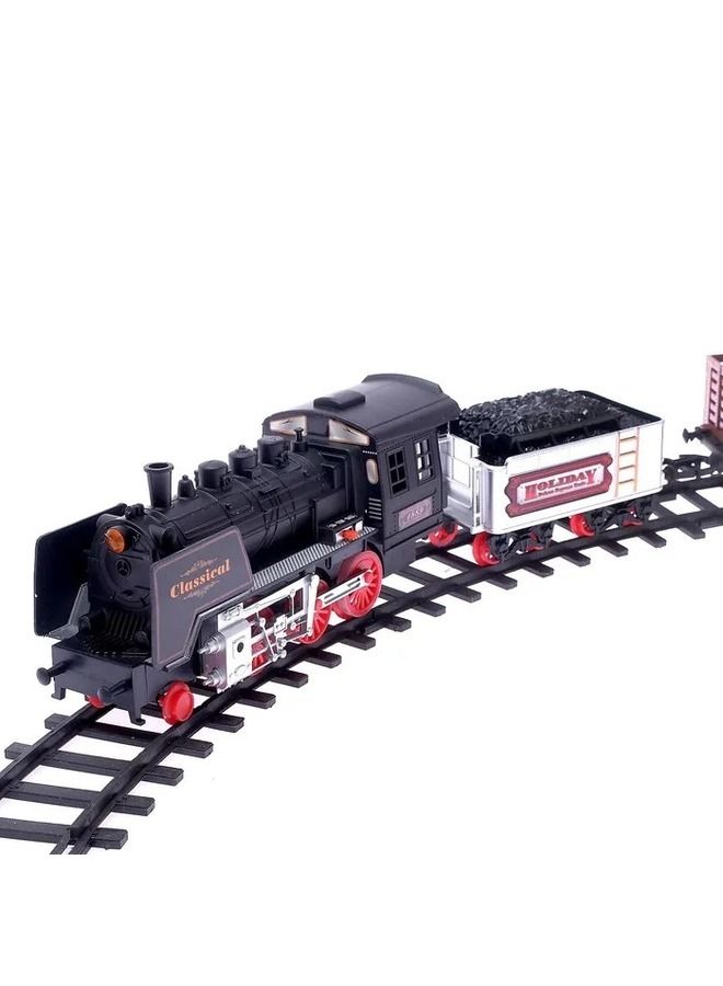 27 Pieces Electric Train Set for Kids, Battery-Powered Train Toys