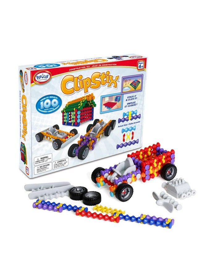 Clipstix Construction Toy 100 Piece Building Set