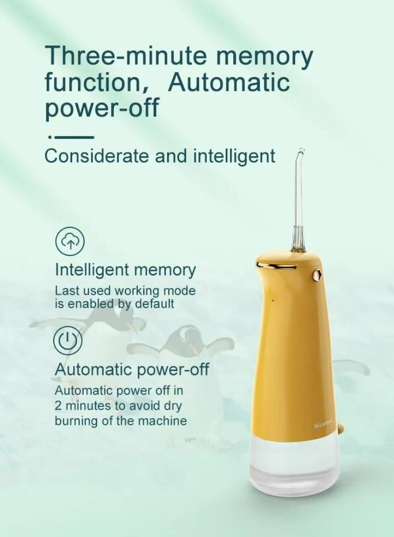 Mini Dental Water Flosser Cordless Portable Dental Water Flosser Dental Oral Irrigator High Capacity Battery Easy to Use Single Button Operation for Home and Travel 110 ML