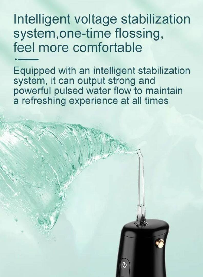 Mini Dental Water Flosser Cordless Portable Dental Water Flosser Dental Oral Irrigator High Capacity Battery Easy to Use Single Button Operation for Home and Travel 110 ML