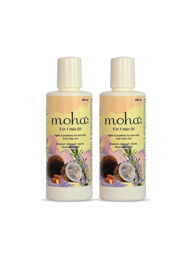 5 In 1 Hair Oil For Hair Growth And Hair Fall Reduction Clinically Proven (200 Ml X 2)