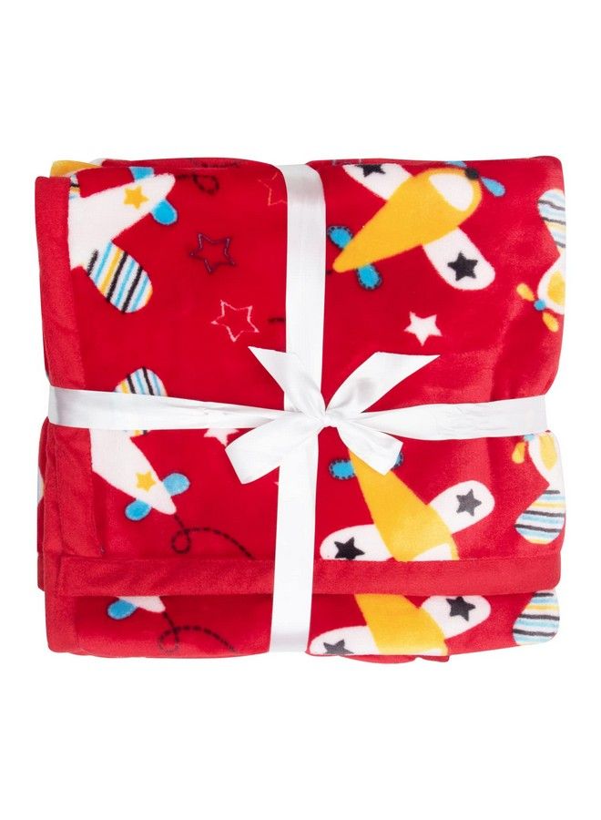 Ultra Soft Plush Lightweight & Super Comfortable Baby Blankets Swaddle For Infant & Toddler (Dark Red)