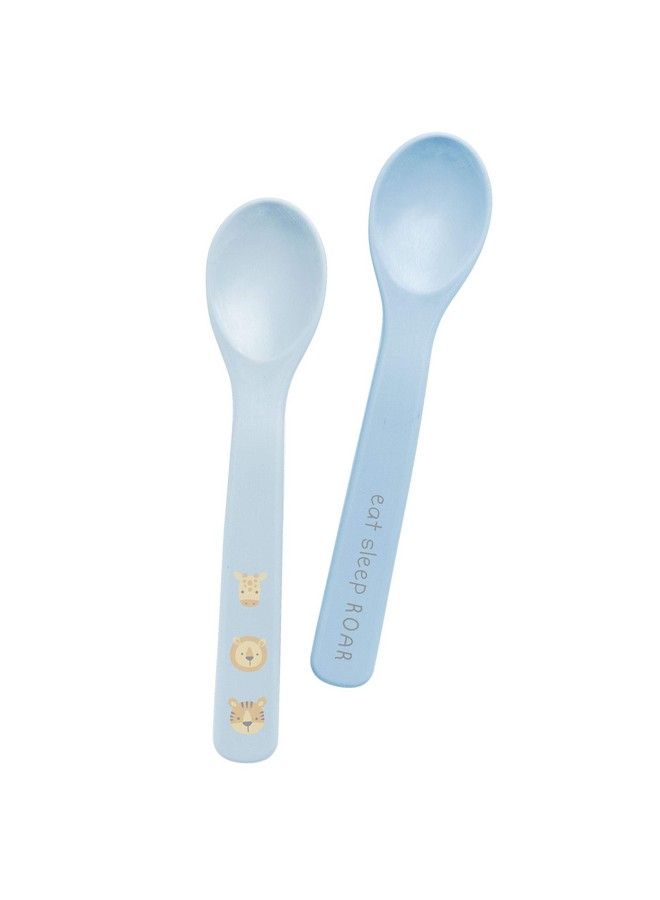 Silicone Baby Spoonslittle Baby Feeding Spoons Softtip Easy On Gums Bendable Design Selffeeding Dishwasher & Boilproof Set Of 2 (Zoo)