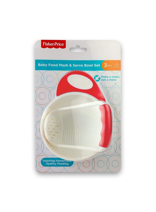 Baby'S Food Mash And Serve Bowl Set (3 Months+ Blue And Red)