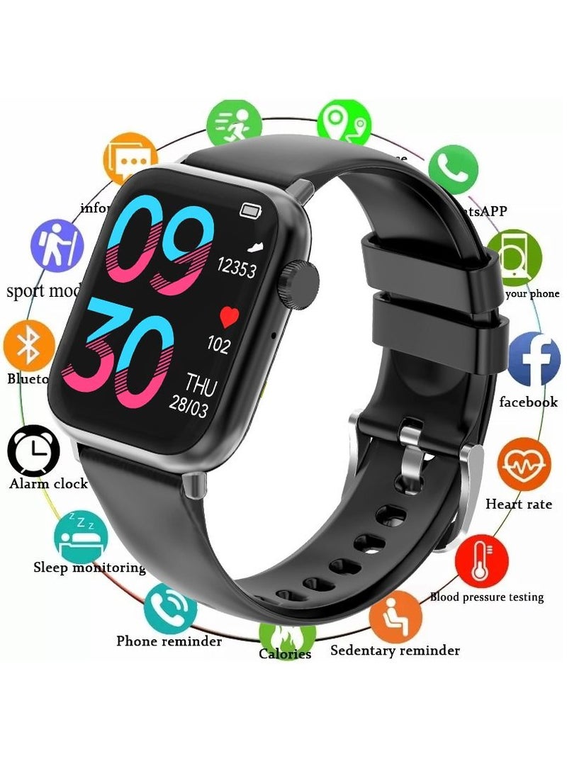 Smartwatch for Men Women with Bluetooth Call, Heart Rate Sleep Fitness Tracker Notification Weather 100 Sport Modes Smartwatch for Android iOS