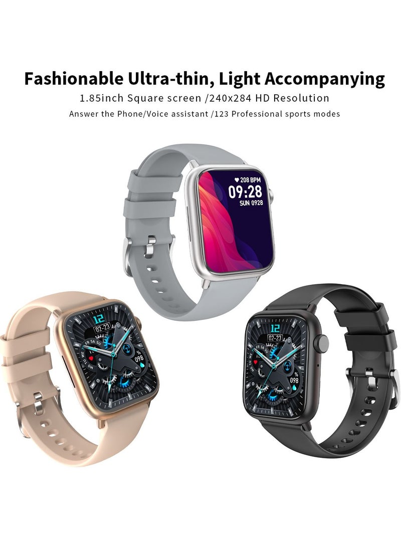 Smartwatch for Men Women with Bluetooth Call, Heart Rate Sleep Fitness Tracker Notification Weather 100 Sport Modes Smartwatch for Android iOS