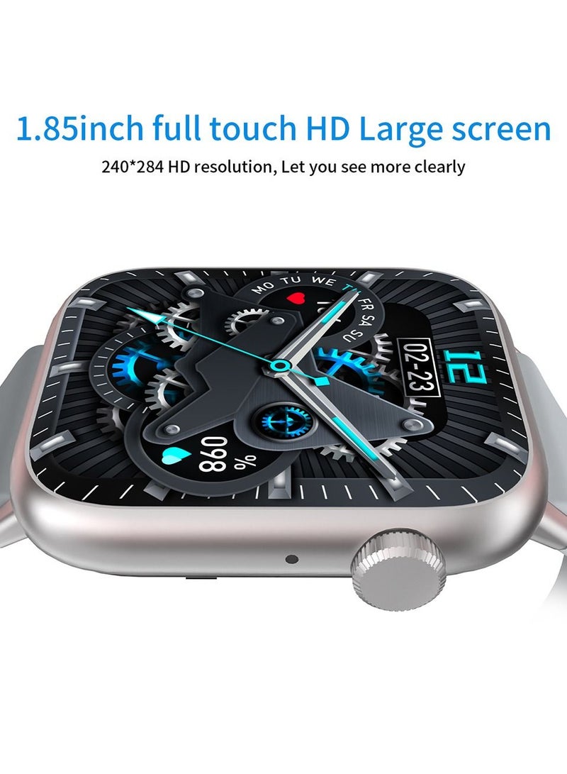Smartwatch for Men Women with Bluetooth Call, Heart Rate Sleep Fitness Tracker Notification Weather 100 Sport Modes Smartwatch for Android iOS