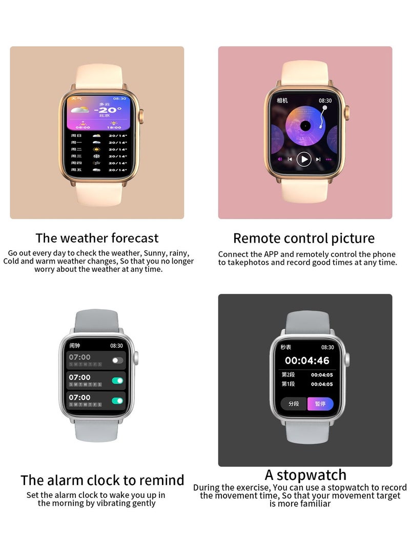 Smartwatch for Men Women with Bluetooth Call, Heart Rate Sleep Fitness Tracker Notification Weather 100 Sport Modes Smartwatch for Android iOS