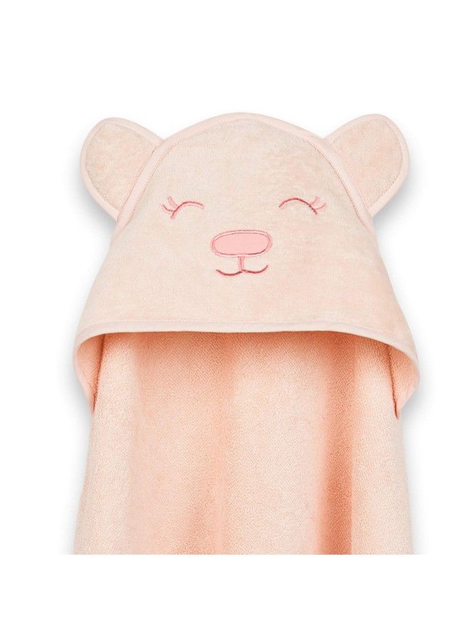 100% Organic Cotton Hooded Towel Ideal For Babies 05Years Luxurious And Super Absorbent Baby Towel Infant To Toddler Wrap Towel With Hood Soft Lightweight And Breathable Grrly Bear Pink