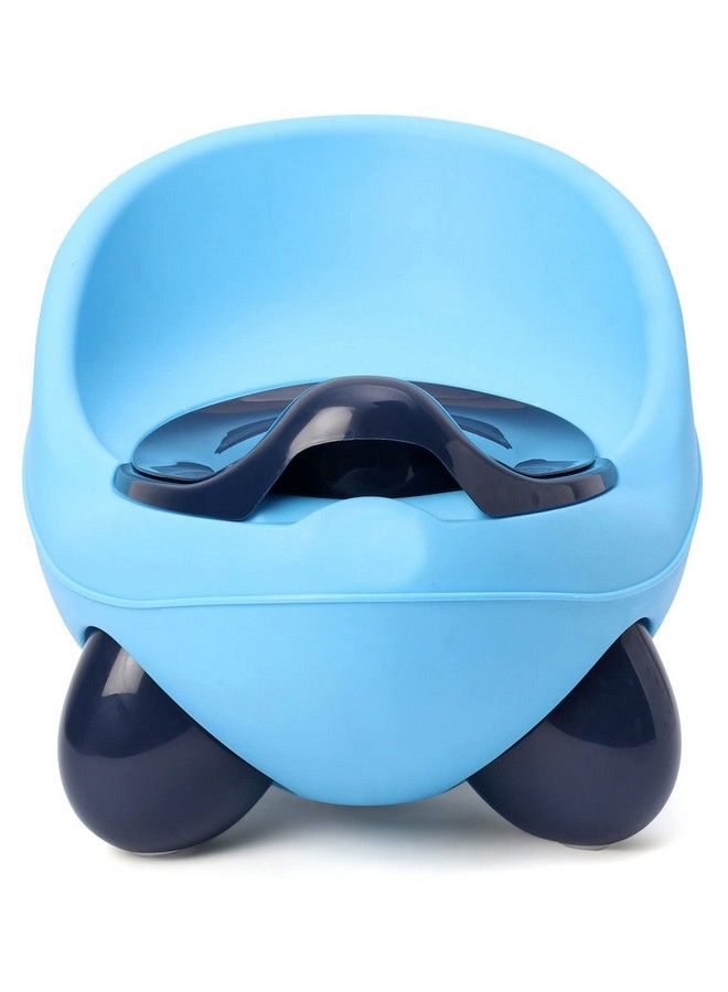 Turtle Style Potty Seat Potty Training Seat Light Weight Smooth Curves For New Born Baby Infant Kids (Blue)