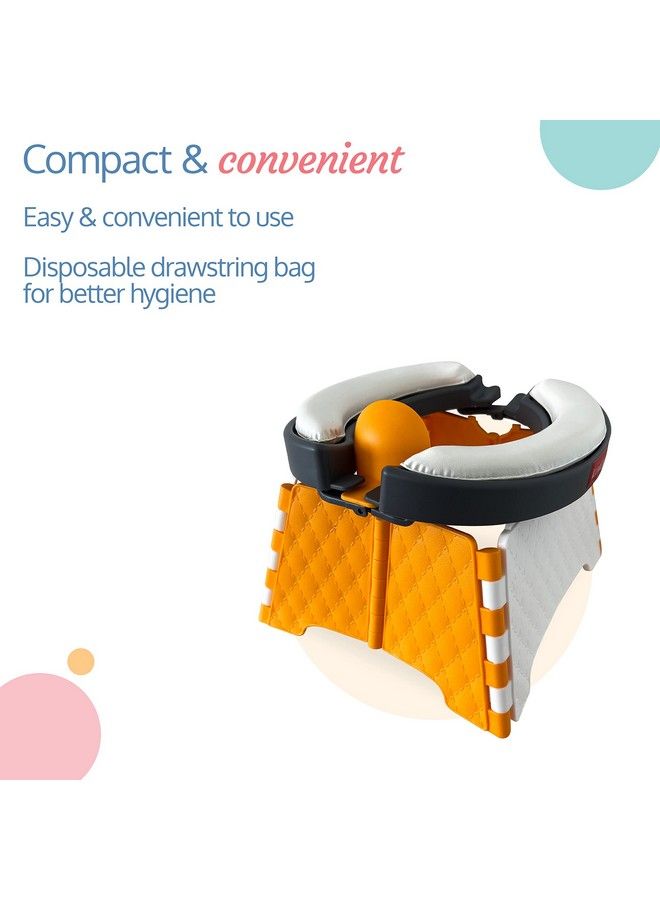 Foldable Baby Potty Seat With Splash Guard Kids Potty Training Seat For 1 + Year Child Portable & Travel Friendly For Indoor & Outdoor Suitable For Potty Training Of Boys & Girls (Multicolour)