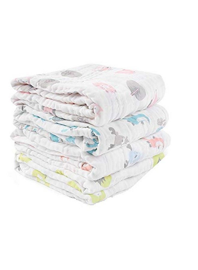 Organic Cotton Muslin Wash Baby Bath Towel (Multicolor)105X105 Cm