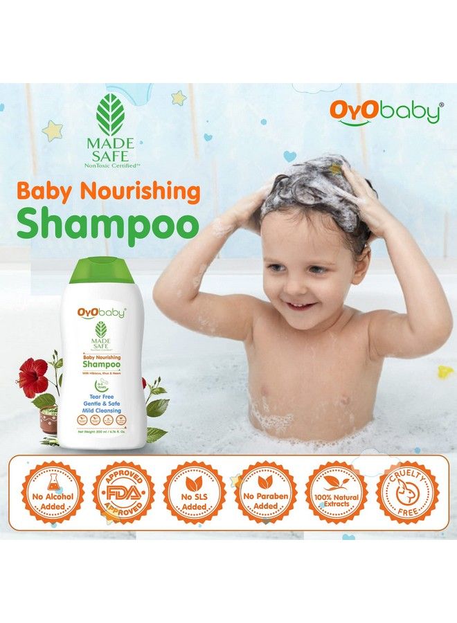 New Born Combo Baby Shampoo For Newborn Babies Badam Tel 100% Pure Sweet Almond Oil 200Ml Each