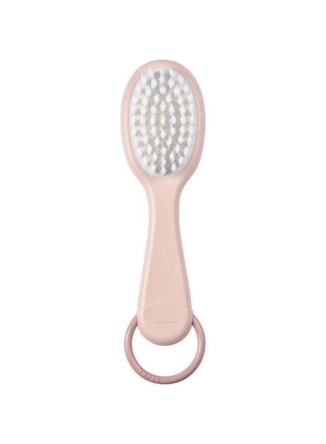 Comb + Hairbrush Set For Babies And Childrenintegrated Comb Storage System On The Back Of The Brushpink (920367)