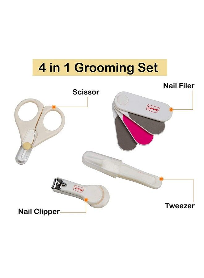 Baby Nail & Hair Grooming Set Contains 4Pcs Nail Grooming Items & Hair Grooming Natural Soft Brush & Comb Set