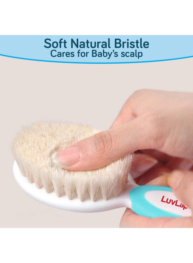 Baby Nail & Hair Grooming Set Contains 4Pcs Nail Grooming Items & Hair Grooming Natural Soft Brush & Comb Set