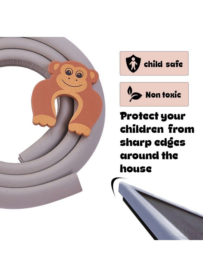 Baby Proofing Edge & Corner Guards ; Safe Edge & Corner Cushion ; Extra Long 6.5Ft Edge + 4 Pretaped Corner Protectors ; Child Safety Furniture Cushion (Grey 6 Ft + 4 Edge)