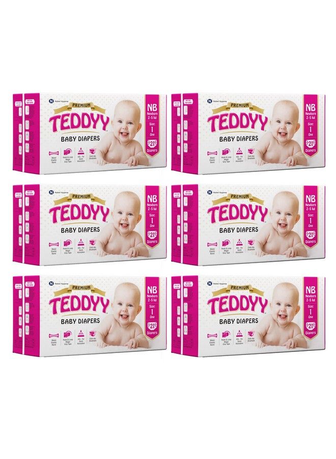 Baby Tape Diapers Premium New Born 126 Count (Pack Of 6)