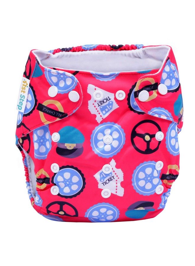 Size Freesize Adjustable Washable And Reusable Diaper With Diaper Liner (Wheels)